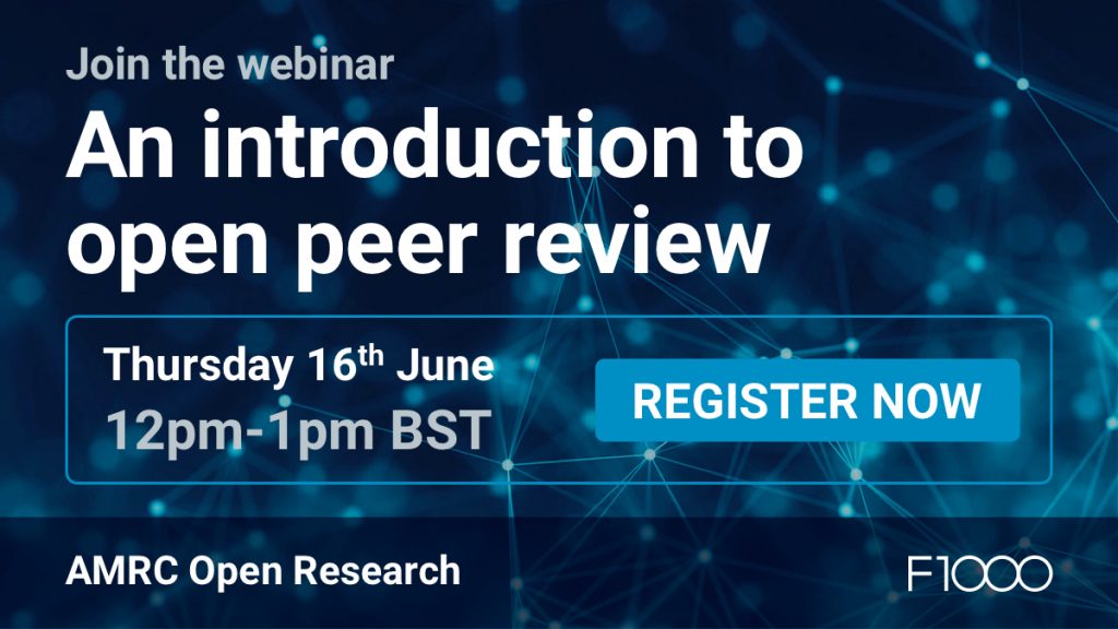An introduction to open peer review, Thursday 16th June, AMRC Open Research